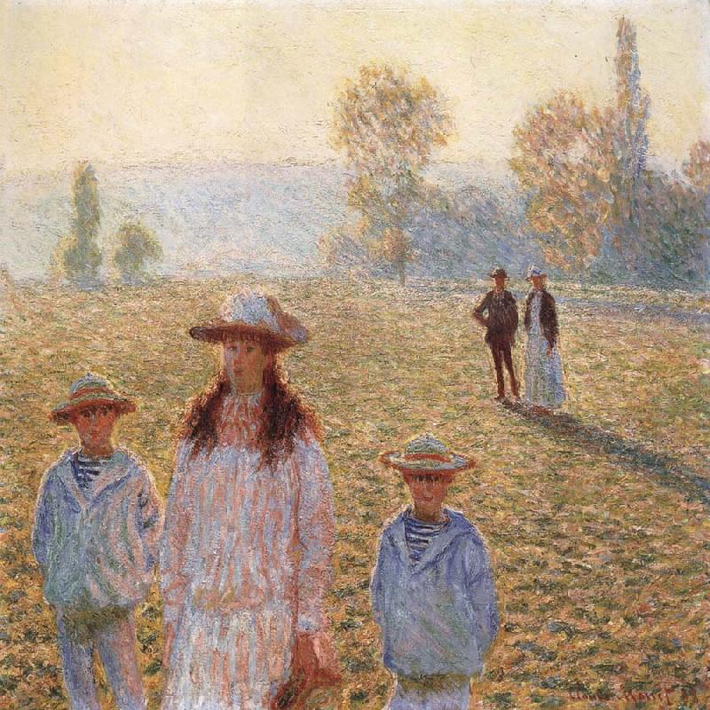 Claude Monet Landscape with Figures,Giverny France oil painting art